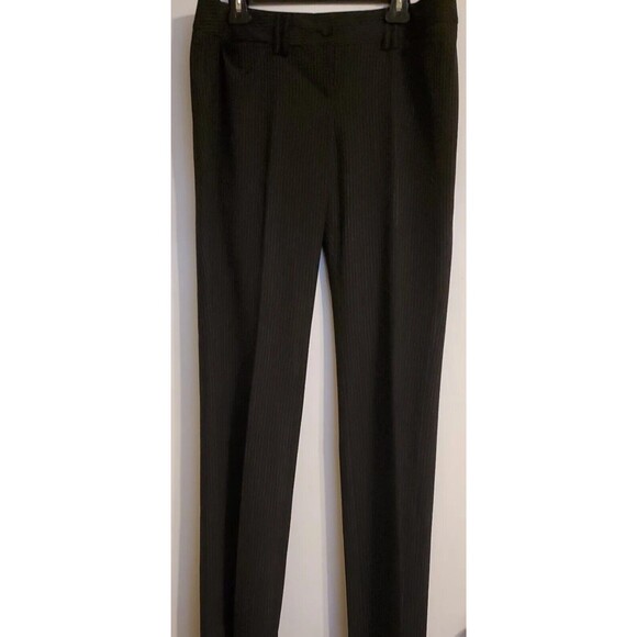 Michael by Michael Kors Black Pinstripe Dress Work Pants Size 10 Designer - Picture 1 of 5